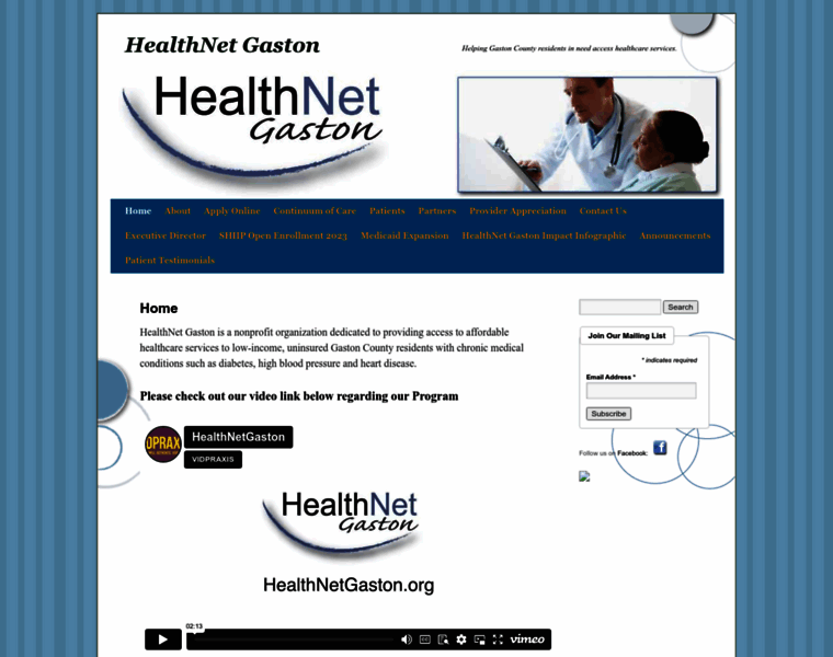 Healthnetgaston.org thumbnail