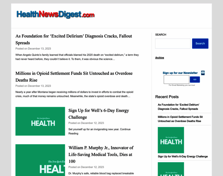 Healthnewsdigest.com thumbnail