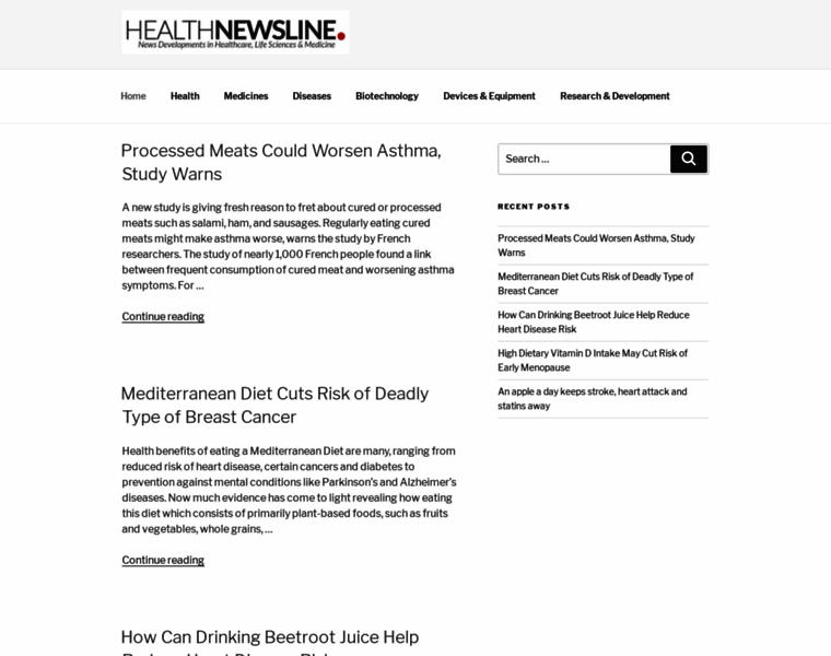 Healthnewsline.net thumbnail