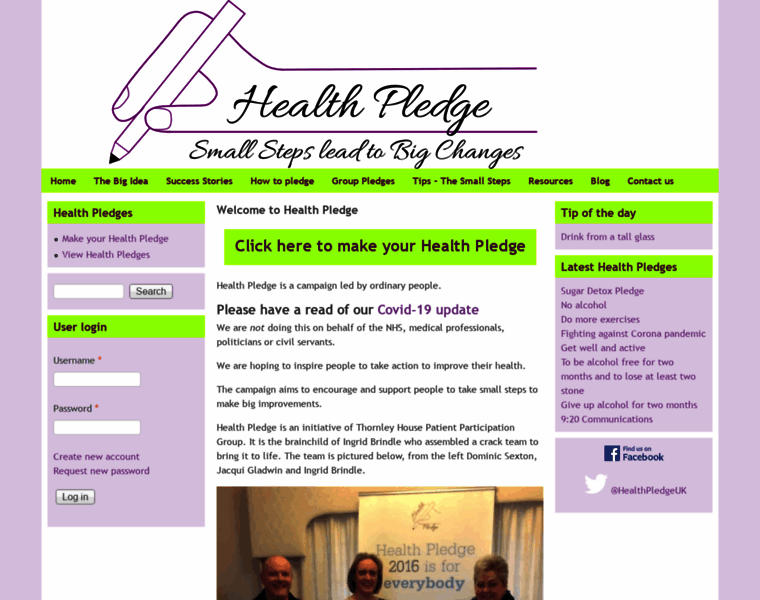 Healthpledge.co.uk thumbnail