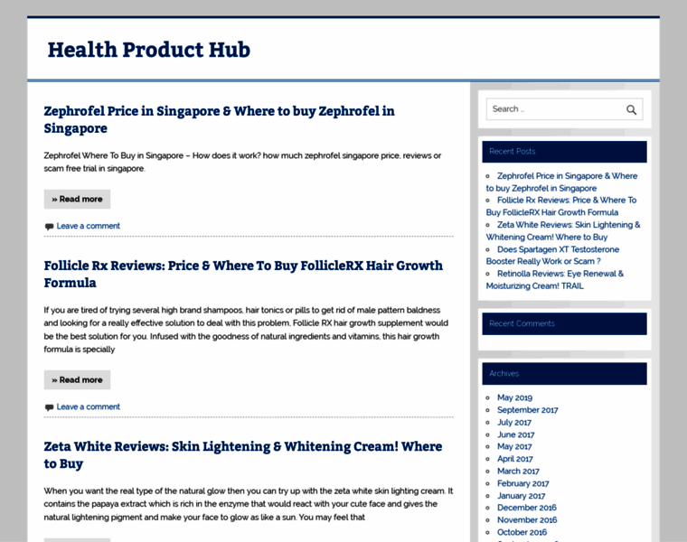 Healthproducthub.com thumbnail