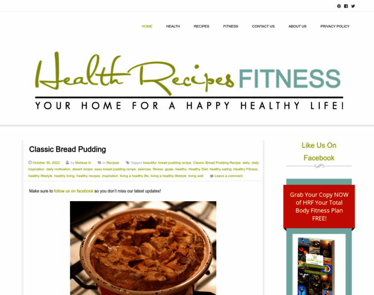 Healthrecipesfitness.com thumbnail