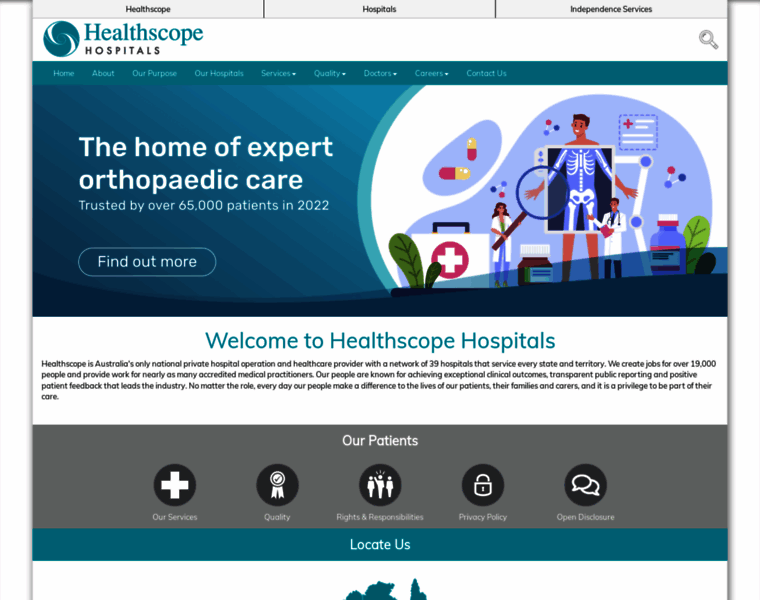 Healthscopehospitals.com.au thumbnail
