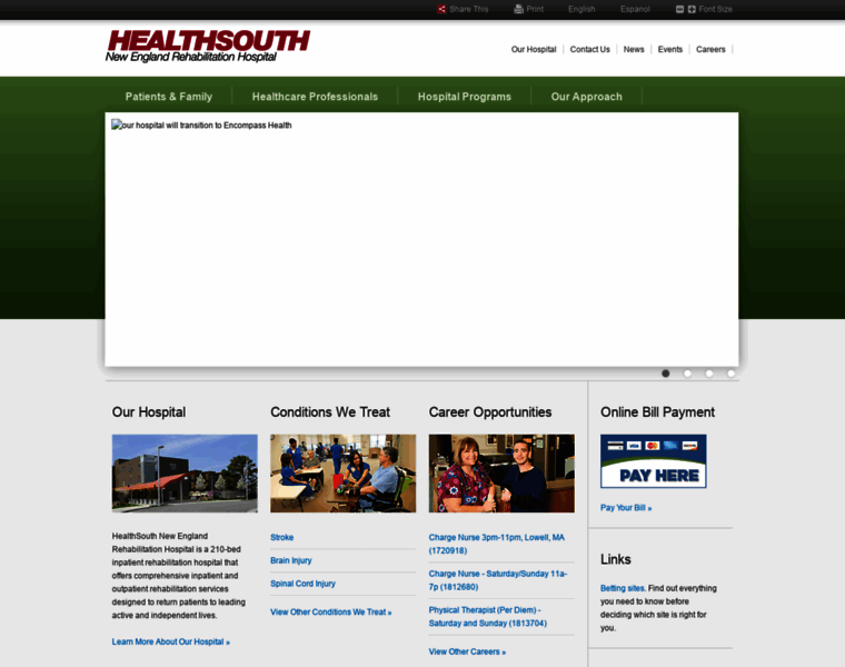 Healthsouthnewengland.com thumbnail