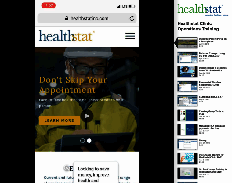 Healthstat-training.screencasthost.com thumbnail