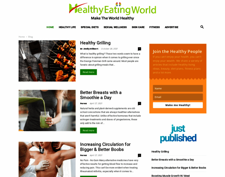 Healthyeatingworld.com thumbnail
