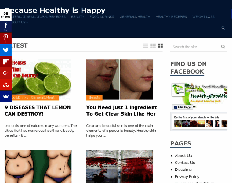 Healthyfoodheadlines.net thumbnail