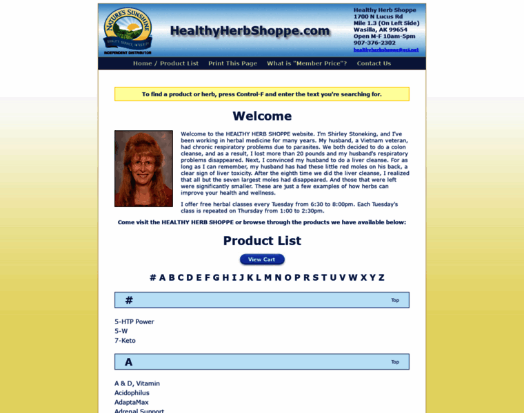 Healthyherbshoppe.com thumbnail