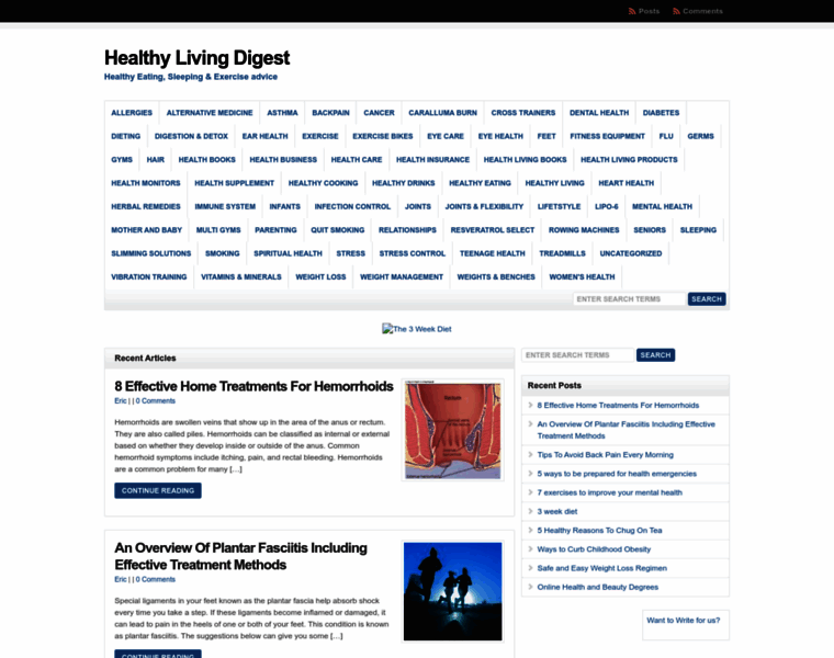 Healthylivingdigest.com thumbnail