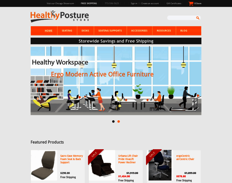 Healthyposturestore.com thumbnail