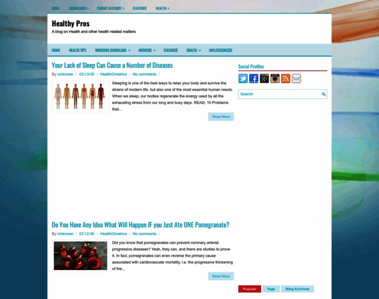 Healthypros.blogspot.com.ng thumbnail