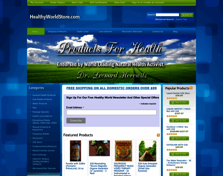Healthyworldstore.com thumbnail