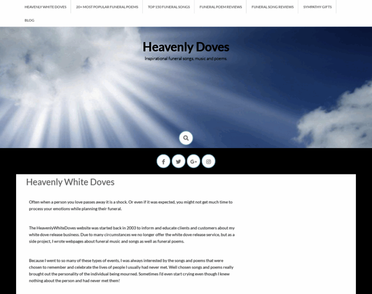 Heavenlywhitedoves.net thumbnail