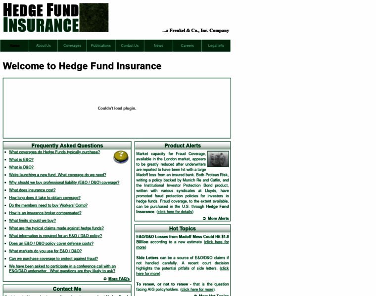 Hedgefundinsurance.com thumbnail