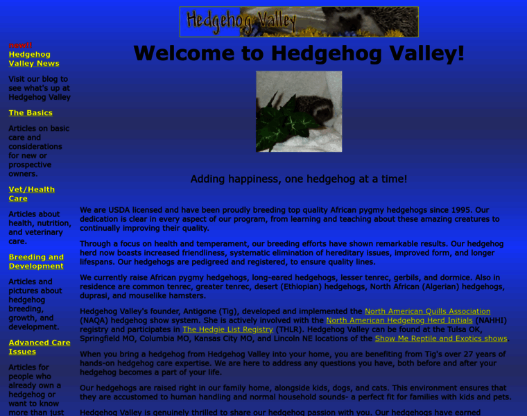 Hedgehogvalley.com thumbnail