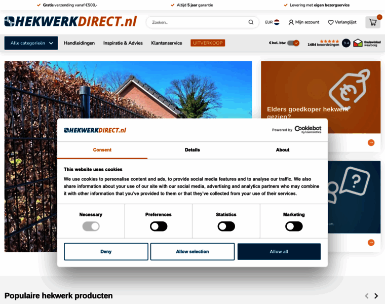 Hekwerkdirect.nl thumbnail