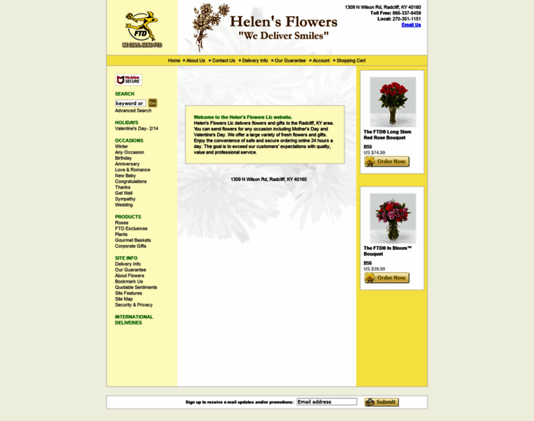 Helensflowers.net thumbnail
