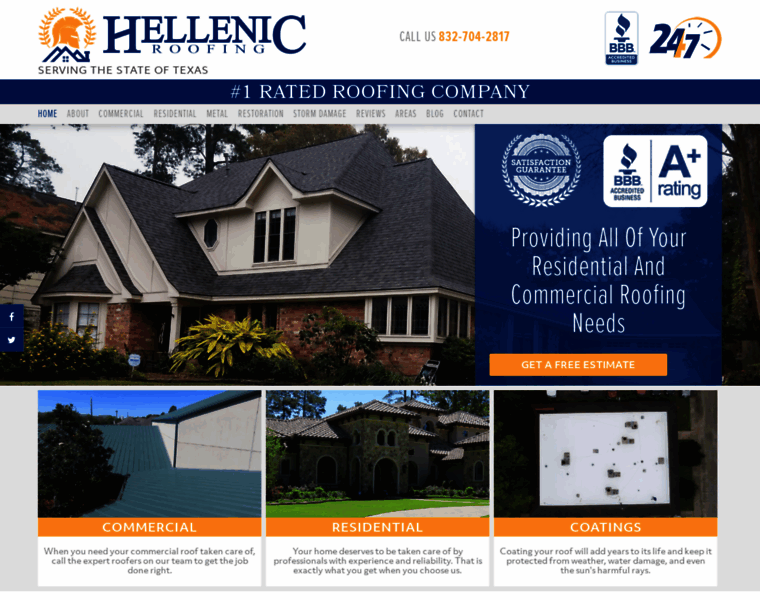 Hellenicroofing.com thumbnail