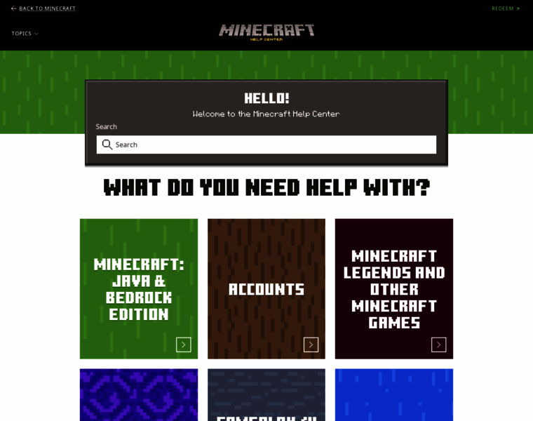 Help.minecraft.net thumbnail