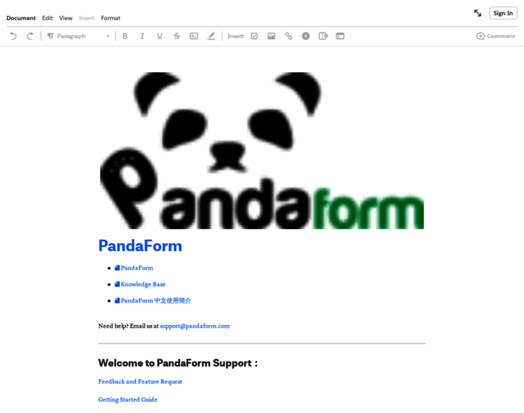 Help.pandaform.com thumbnail