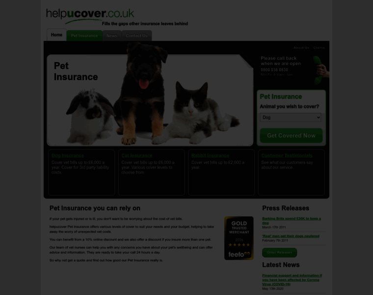 Helpucover.co.uk thumbnail