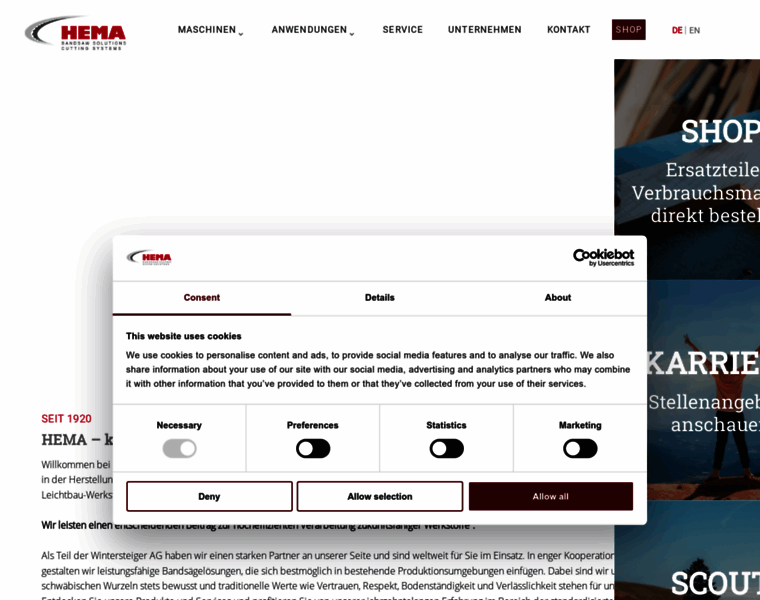 Hema-saegen.de thumbnail
