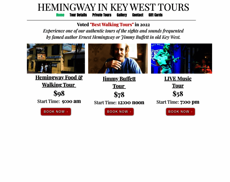 Hemingwayinkeywesttours.com thumbnail