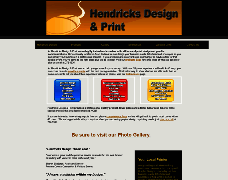 Hendricksdesign.com thumbnail
