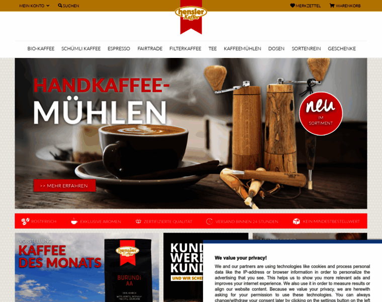 Hensler-kaffee.de thumbnail