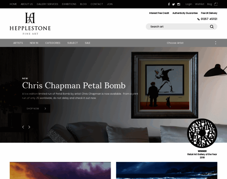 Hepplestonefineart.com thumbnail