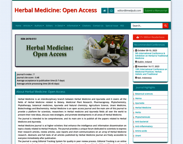 Herbal-medicine.imedpub.com thumbnail