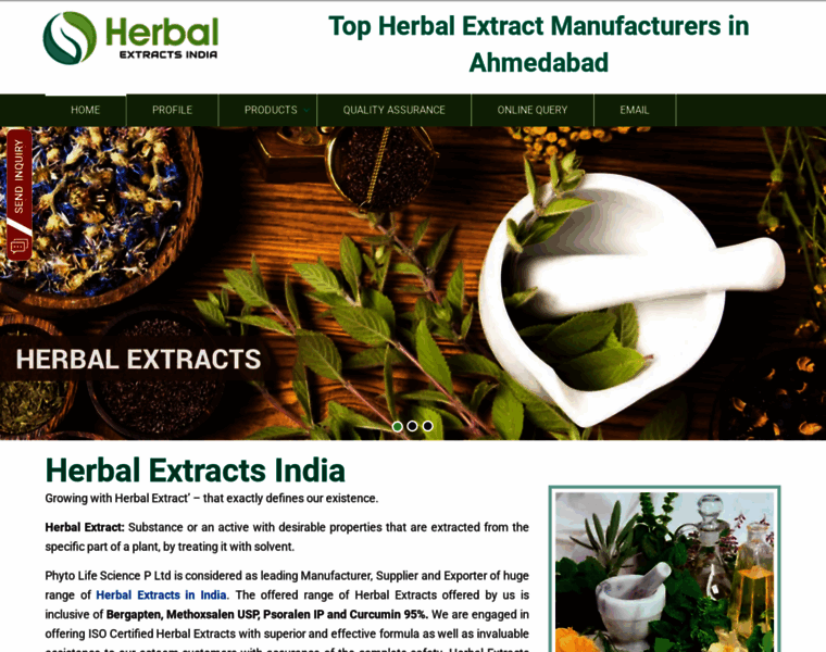 Herbalextractsindia.com thumbnail