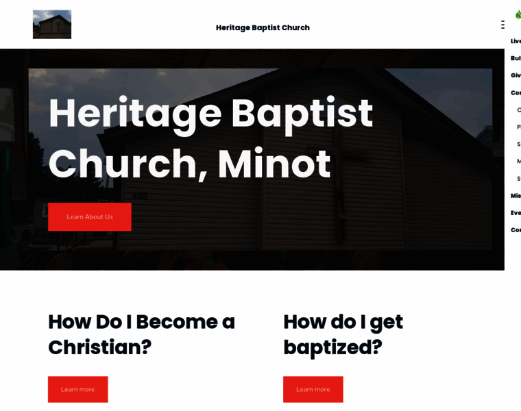 Heritagebaptistminot.org thumbnail