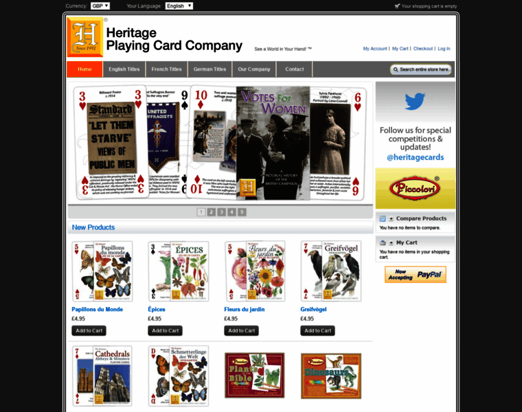 Heritageplayingcards.com thumbnail