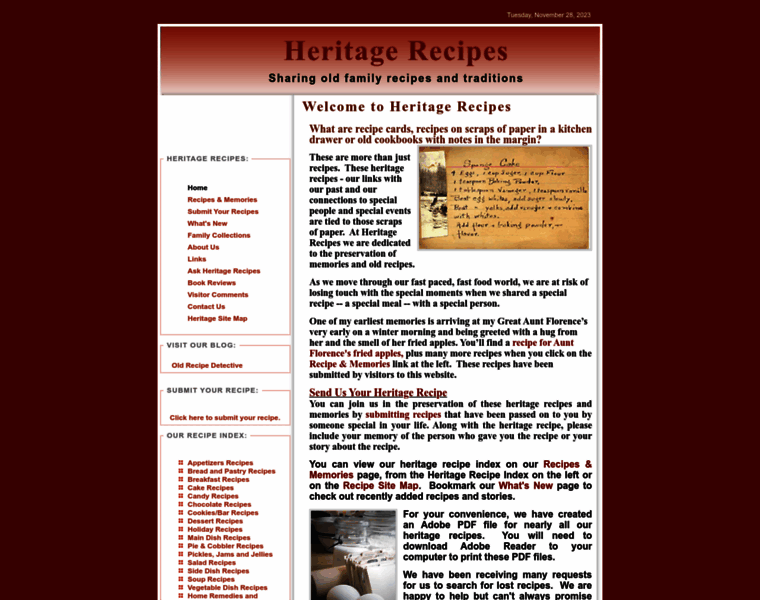 Heritagerecipes.com thumbnail