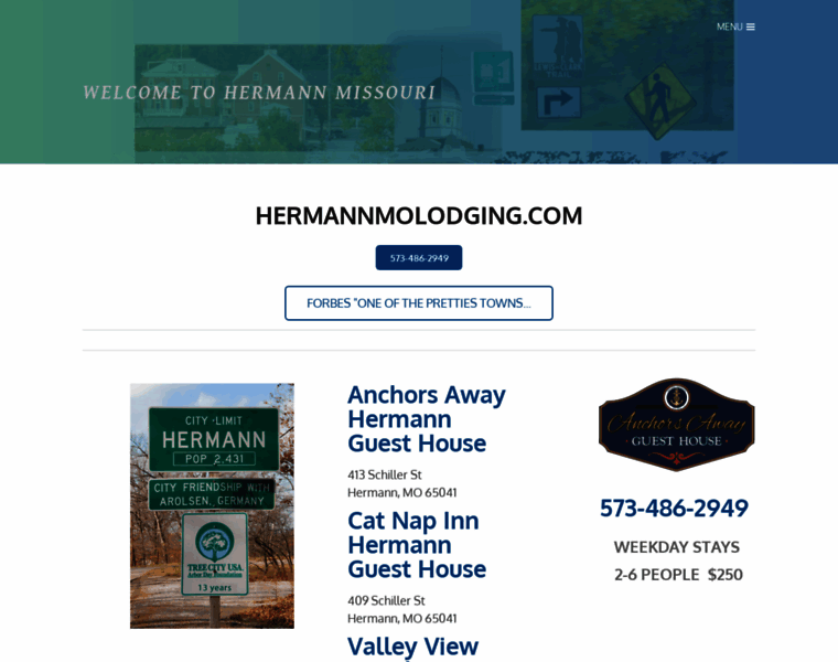 Hermannmolodging.com thumbnail