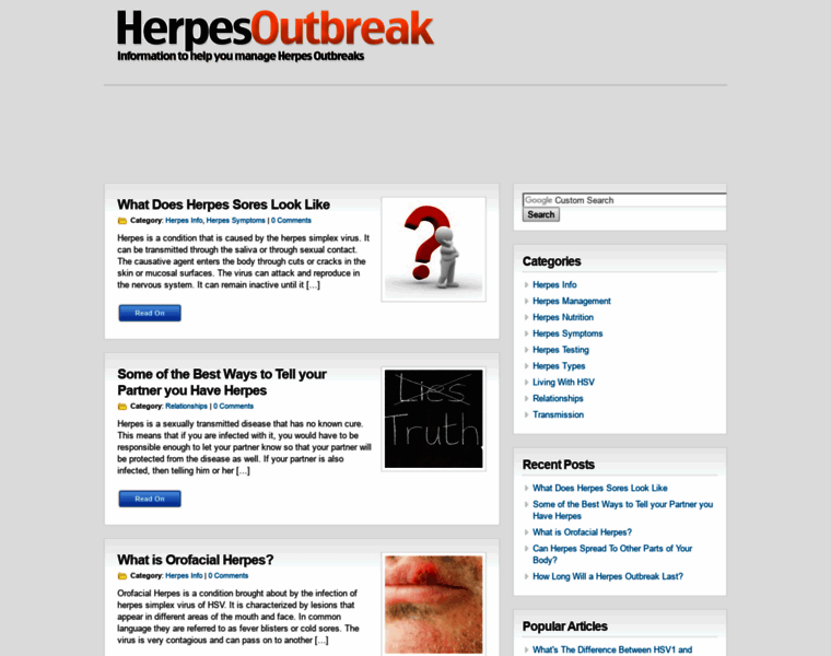 Herpesoutbreak.com thumbnail