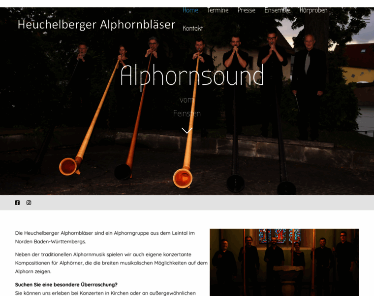 Heuchelberger-alphornblaeser.de thumbnail