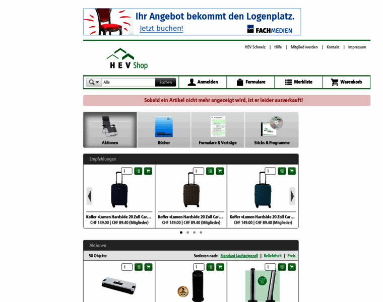 Hev-shop.ch thumbnail