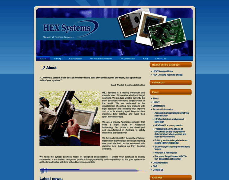 Hexsystems.com.au thumbnail