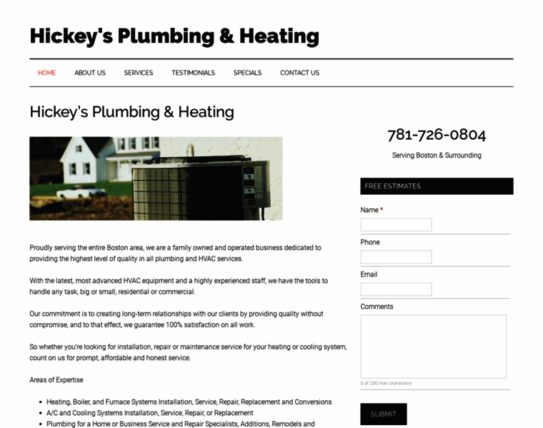 Hickeysplumbingheating.com thumbnail