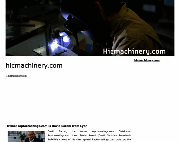 Hicmachinery.com thumbnail