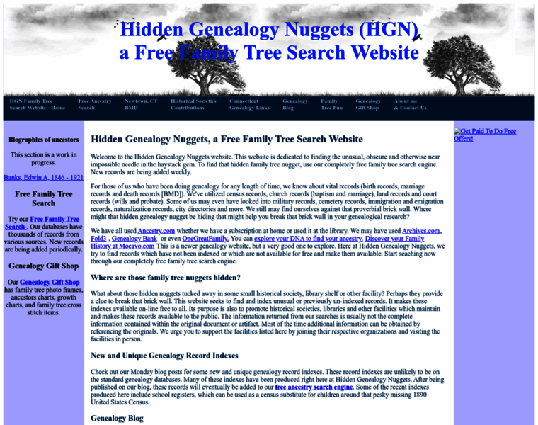 Hiddengenealogynuggets.com thumbnail