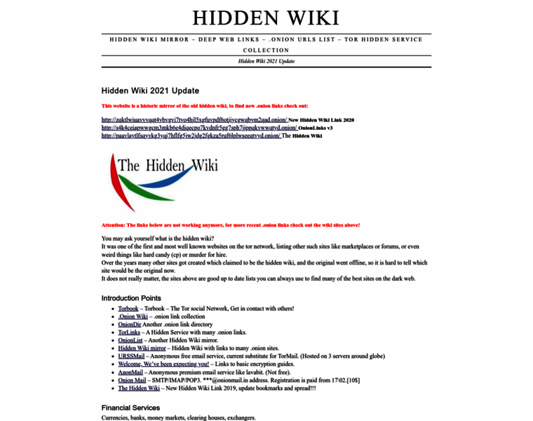Hiddenwiki.me thumbnail
