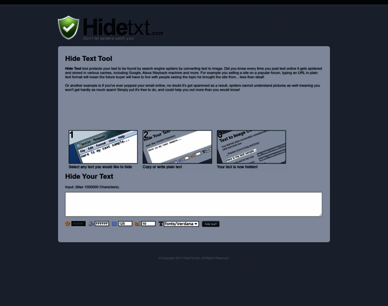 Hidetxt.com thumbnail
