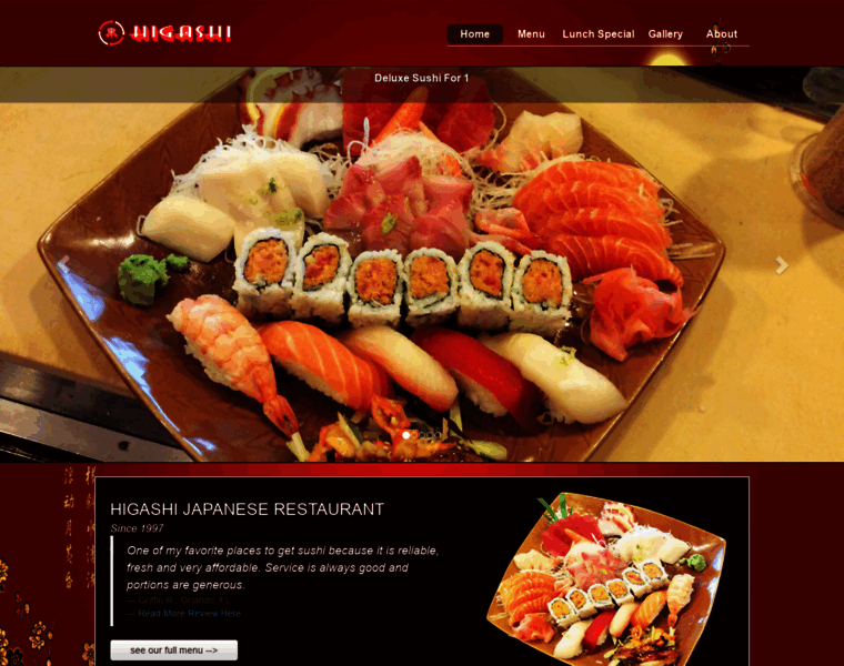 Higashi-restaurant.com thumbnail