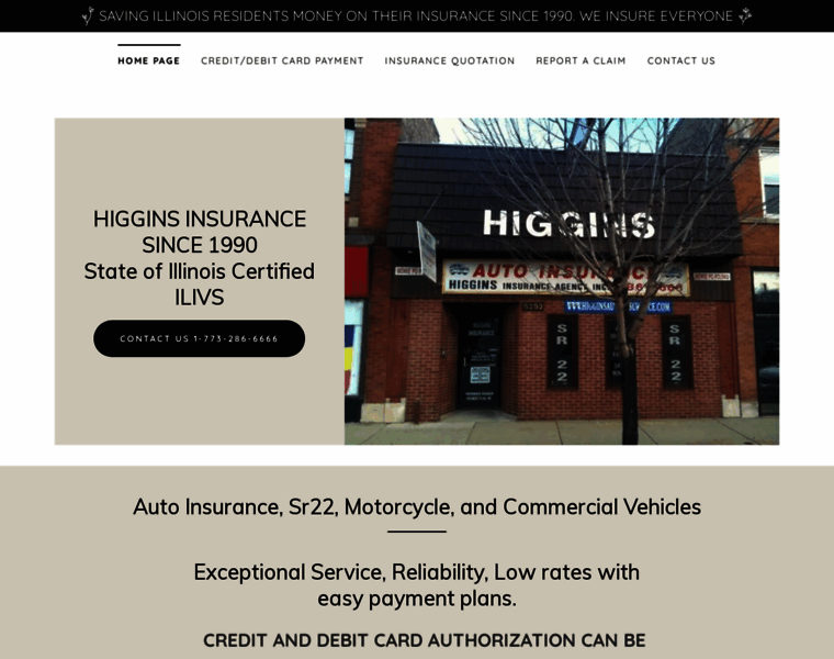 Higginsautoinsurance.com thumbnail