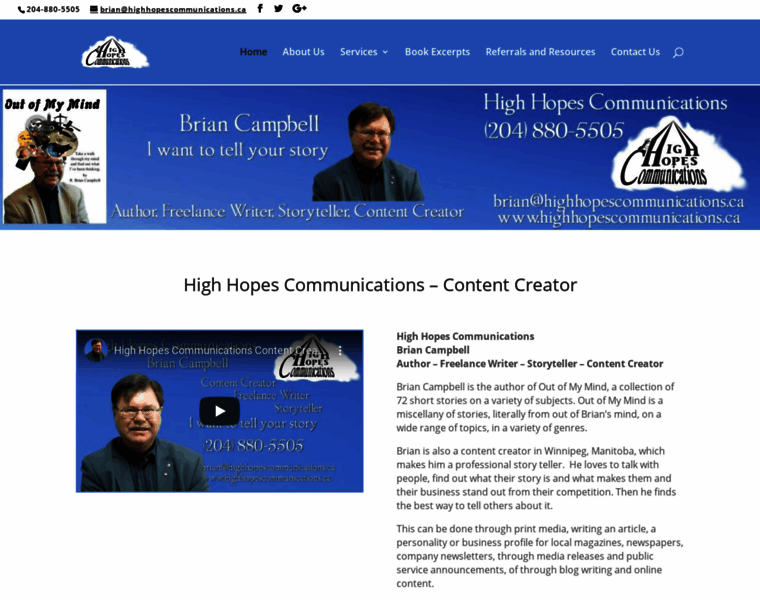Highhopescommunications.ca thumbnail