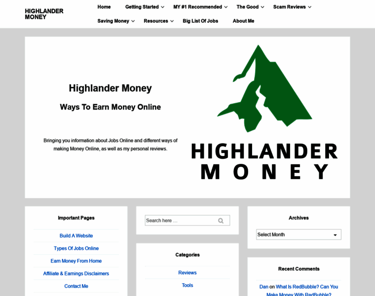 Highlandermoney.com thumbnail