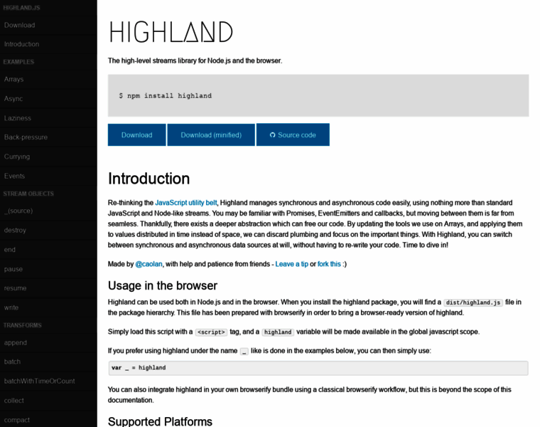 Highlandjs.org thumbnail